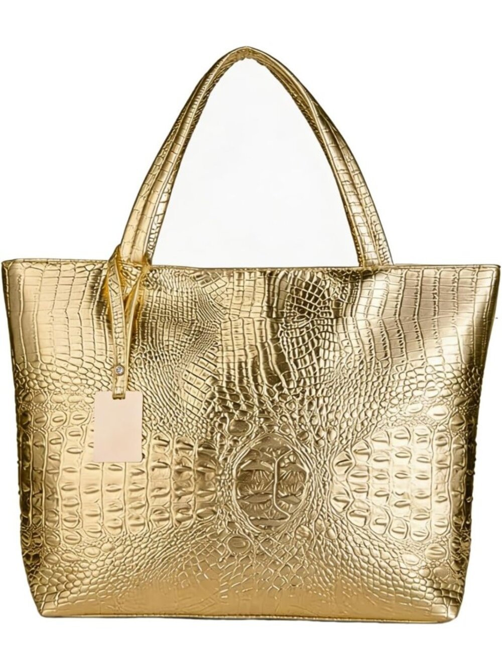 Stylish Faux Leather Crocodile Tote Bag | Large Shoulder Purse for Travel